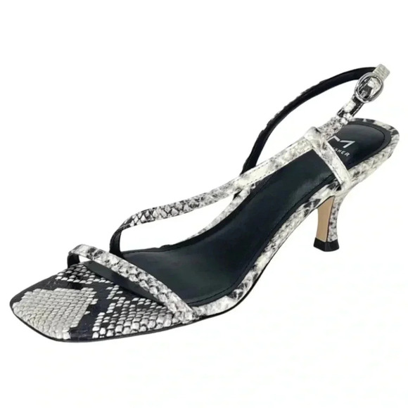 Marc Fisher Gove2 Snake Print Leather Womens Heeled Sandal Size 9.5M - Picture 1 of 15